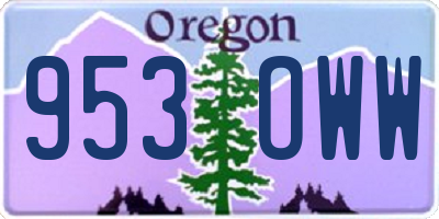 OR license plate 953OWW