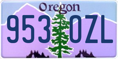 OR license plate 953OZL