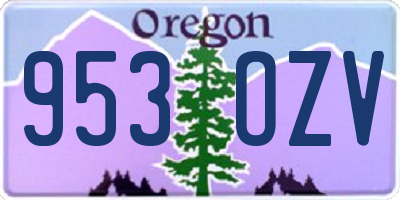 OR license plate 953OZV