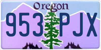 OR license plate 953PJX