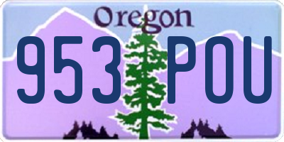 OR license plate 953POU