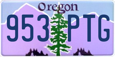 OR license plate 953PTG