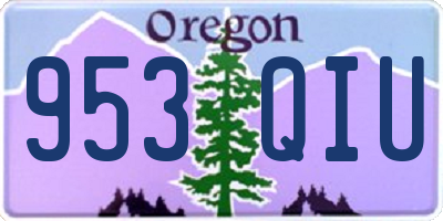 OR license plate 953QIU