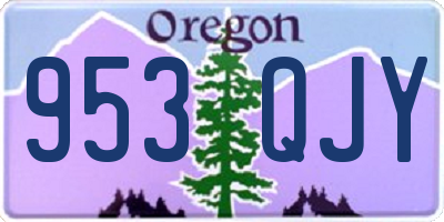 OR license plate 953QJY