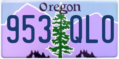 OR license plate 953QLO
