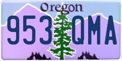 OR license plate 953QMA