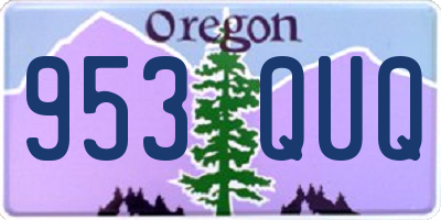 OR license plate 953QUQ
