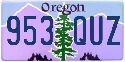 OR license plate 953QUZ