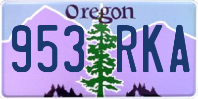 OR license plate 953RKA