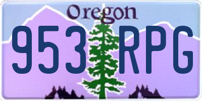 OR license plate 953RPG