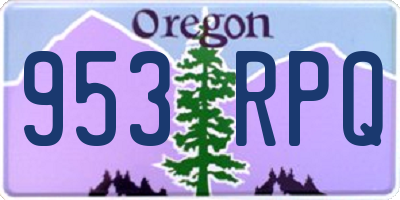 OR license plate 953RPQ