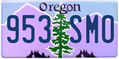 OR license plate 953SMO