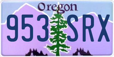 OR license plate 953SRX