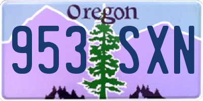 OR license plate 953SXN