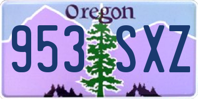 OR license plate 953SXZ