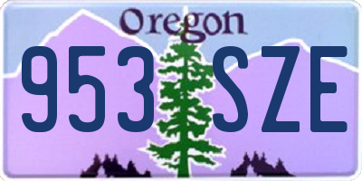 OR license plate 953SZE