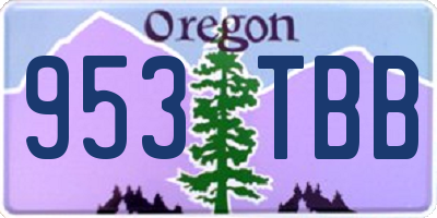 OR license plate 953TBB