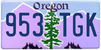 OR license plate 953TGK