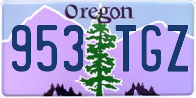 OR license plate 953TGZ