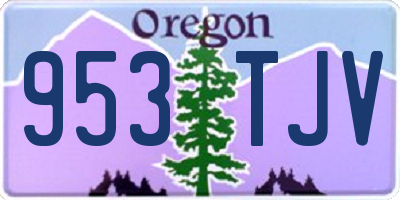 OR license plate 953TJV