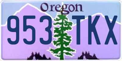 OR license plate 953TKX
