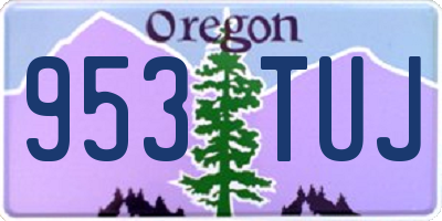 OR license plate 953TUJ