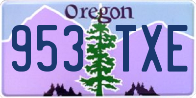 OR license plate 953TXE
