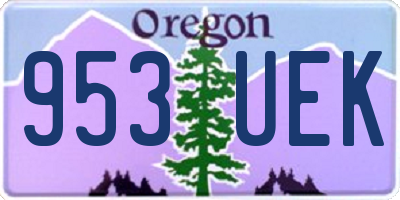 OR license plate 953UEK