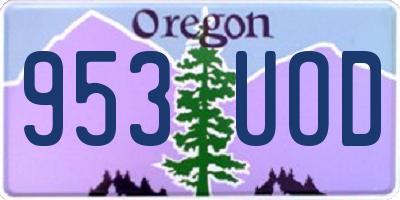 OR license plate 953UOD