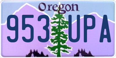 OR license plate 953UPA