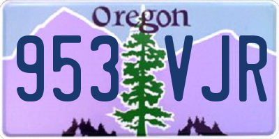 OR license plate 953VJR