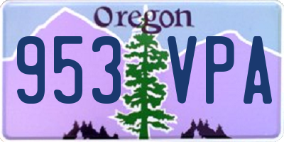 OR license plate 953VPA