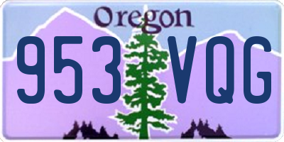 OR license plate 953VQG