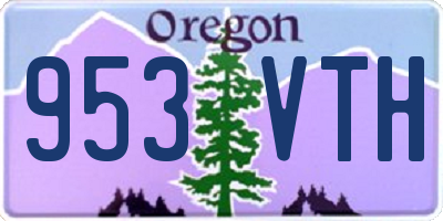 OR license plate 953VTH