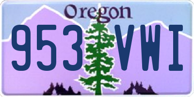 OR license plate 953VWI