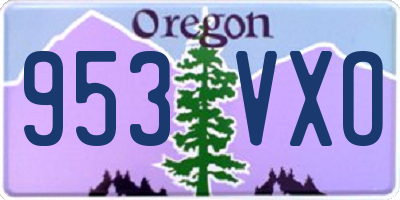 OR license plate 953VXO