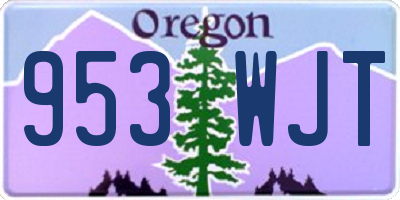 OR license plate 953WJT
