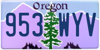 OR license plate 953WYV