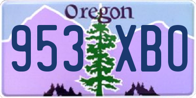 OR license plate 953XBO