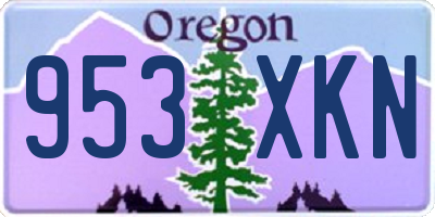 OR license plate 953XKN