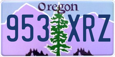 OR license plate 953XRZ