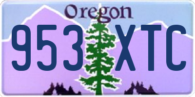 OR license plate 953XTC