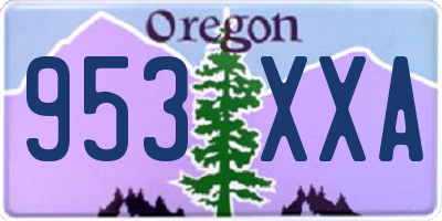OR license plate 953XXA