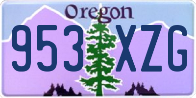 OR license plate 953XZG