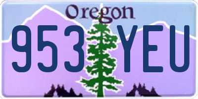 OR license plate 953YEU