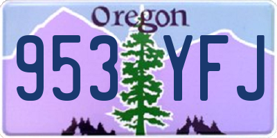 OR license plate 953YFJ