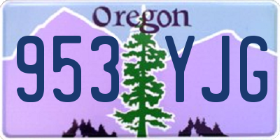 OR license plate 953YJG