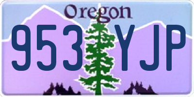 OR license plate 953YJP