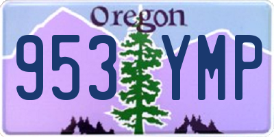 OR license plate 953YMP