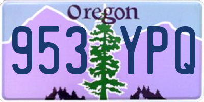 OR license plate 953YPQ
